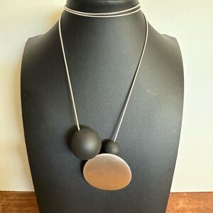 Pursuits Contemporary Minimalist Orb and Disk Necklace